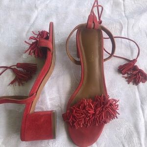 Italian Suede Sandals - Size 38 (7.5)